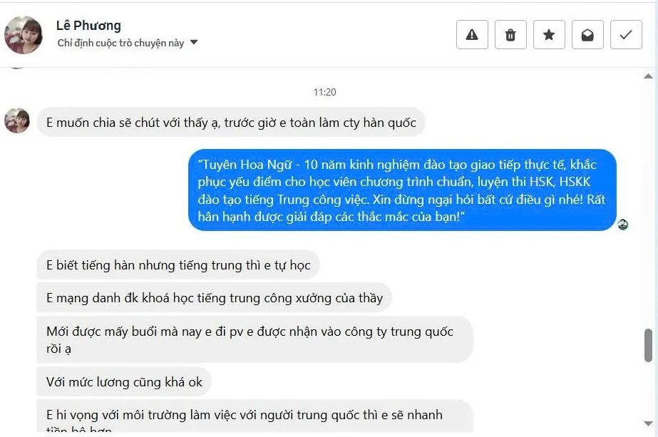 Feedback của học viên Lê Phương