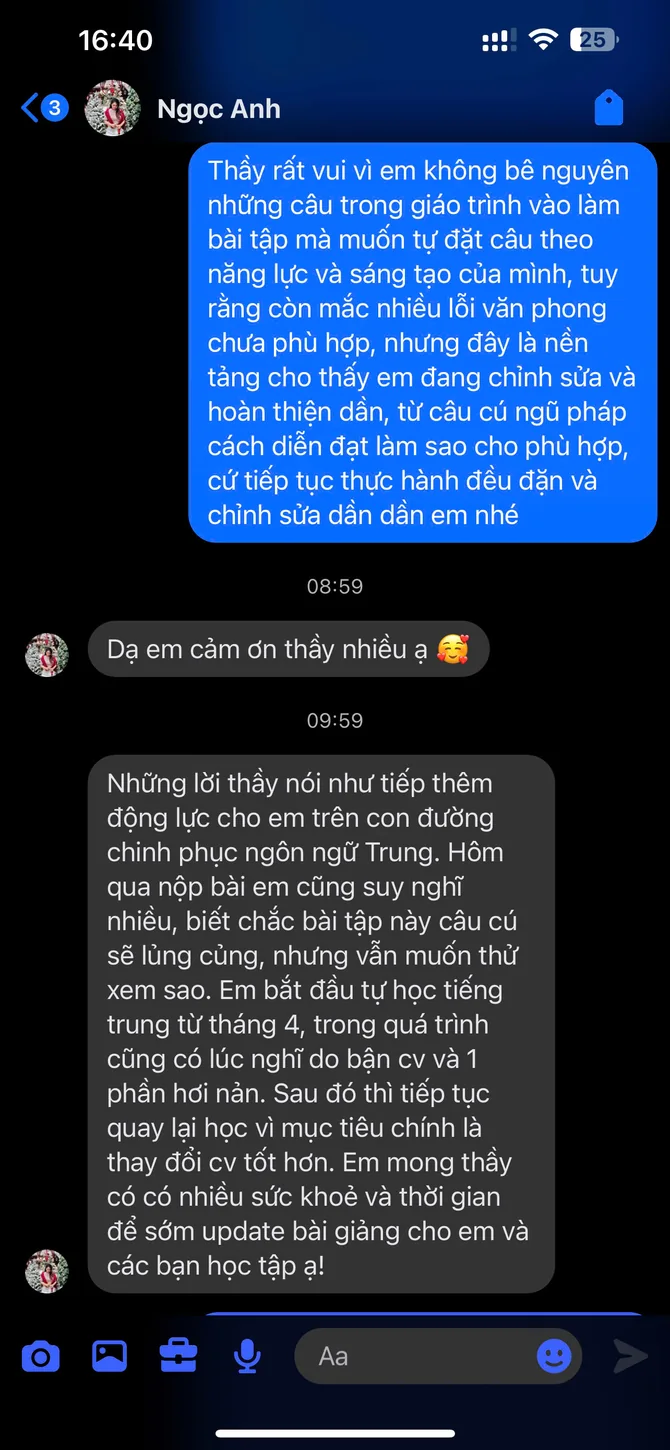 Feedback của học viên Ngọc Anh