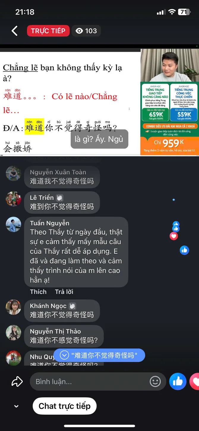 Feedback của học viên Tuấn Nguyễn